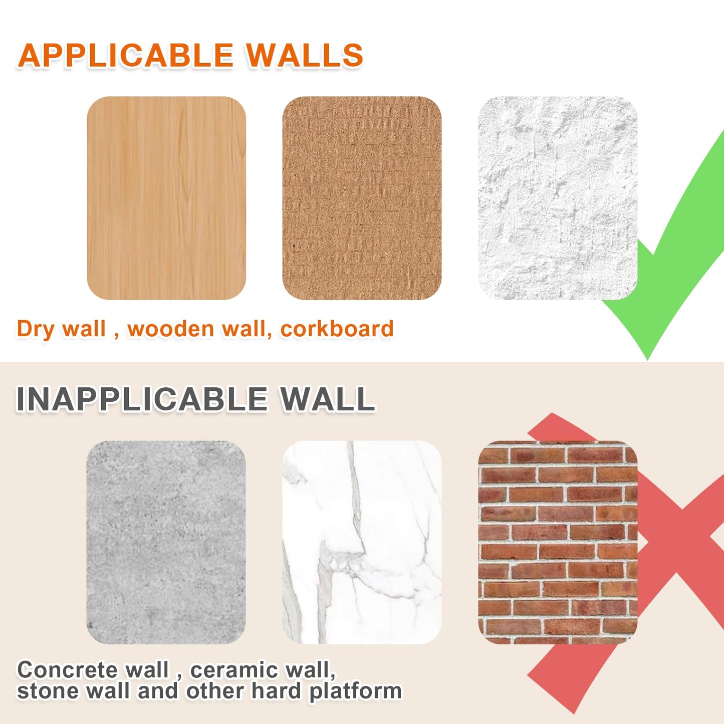 50 PCS Push Pins Picture Hangers Wall Hooks, Double Headed Thumb Tacks Without Nails, Renter Friendly Decor Thumbtacks for Tapestry Frame Art Photos (Black)