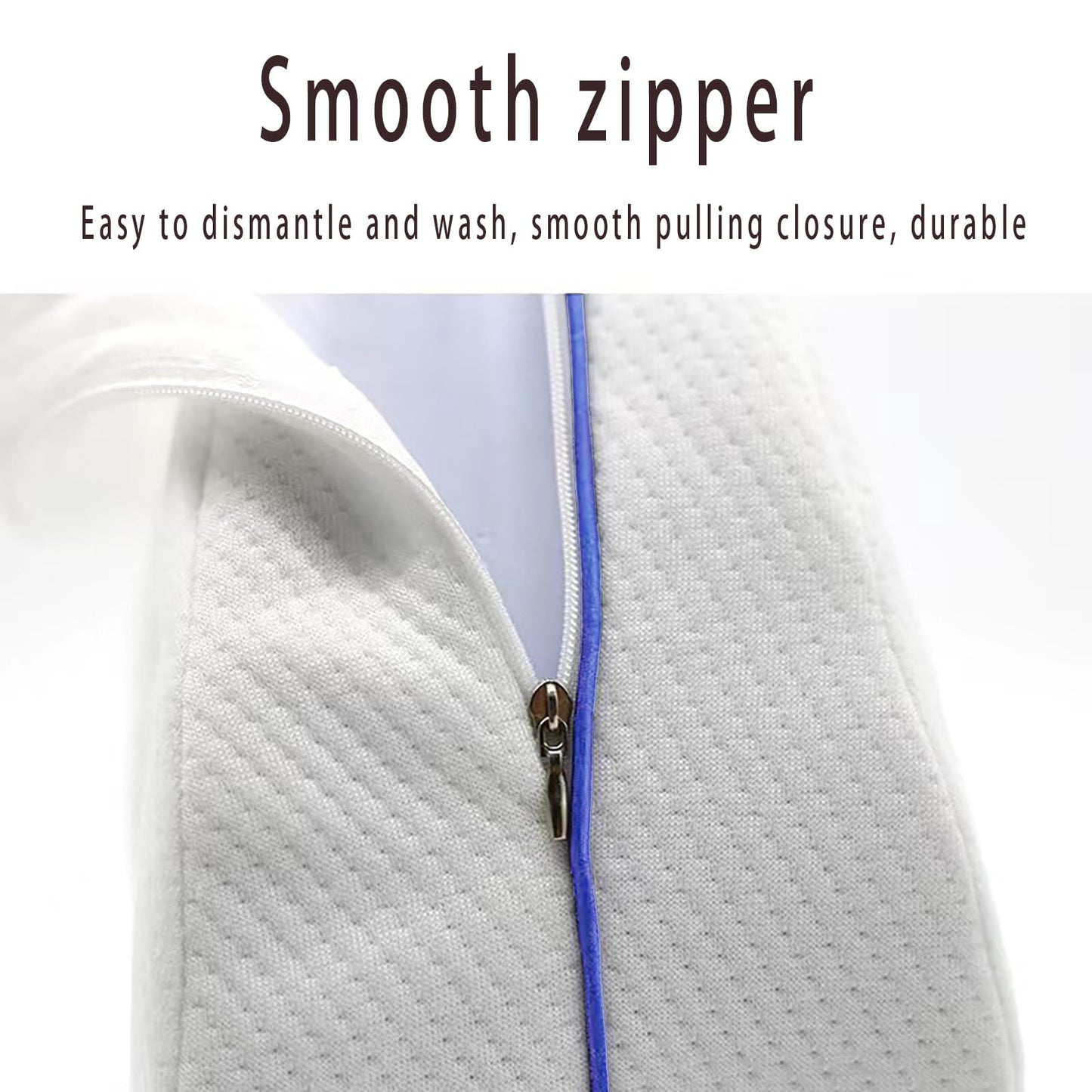 2 pcs Replacement Pillow Case for Contour Legacy Leg，Washable Zippered，Lightweight and Soft， Cover ONLY（White）