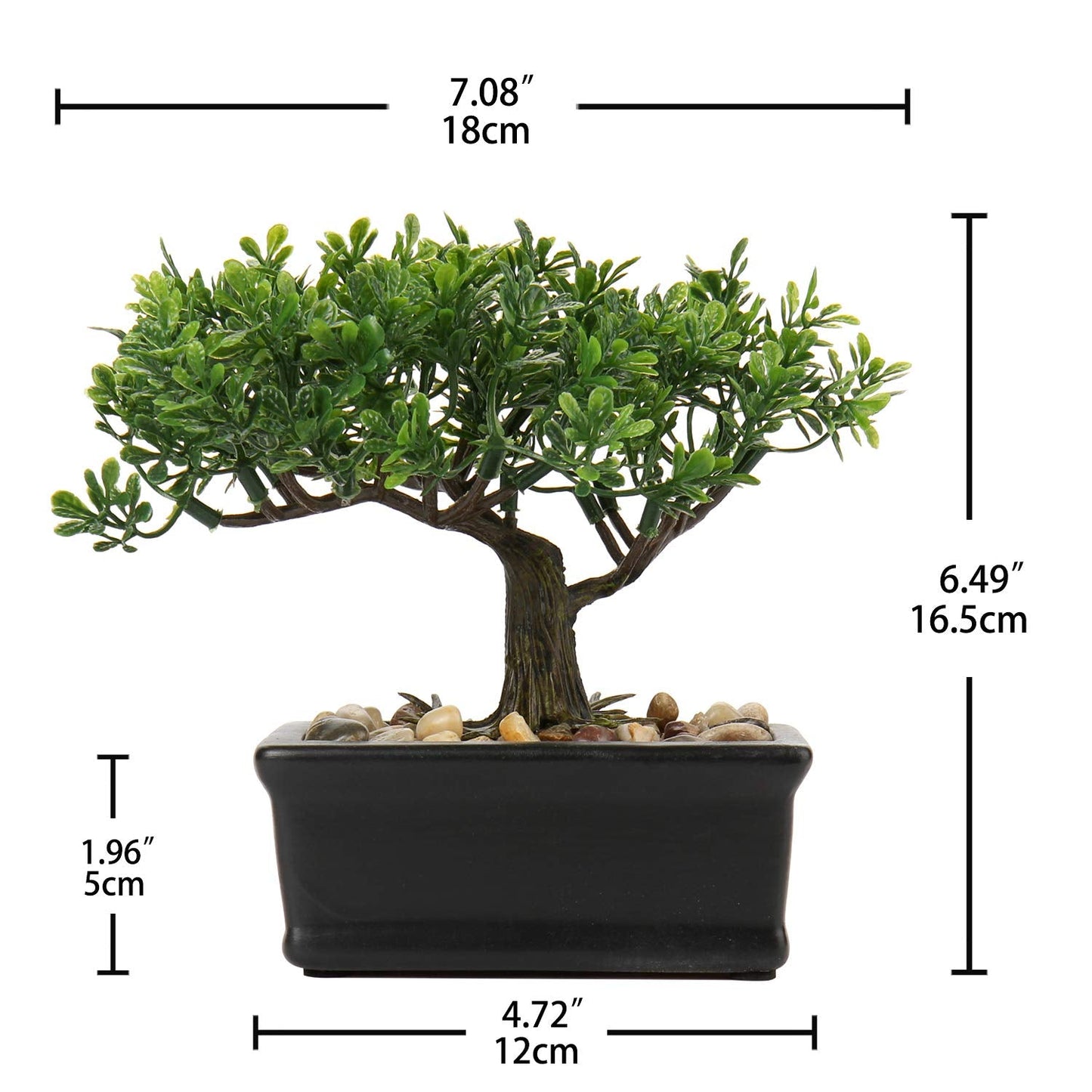 Artificial Bonsai Tree Juniper Faux Plants Indoor Small Fake Plants Decor with Ceramic Pots for Home Table Office Desk Bathroom Shelf Bedroom Living Room Farmhouse Decorations