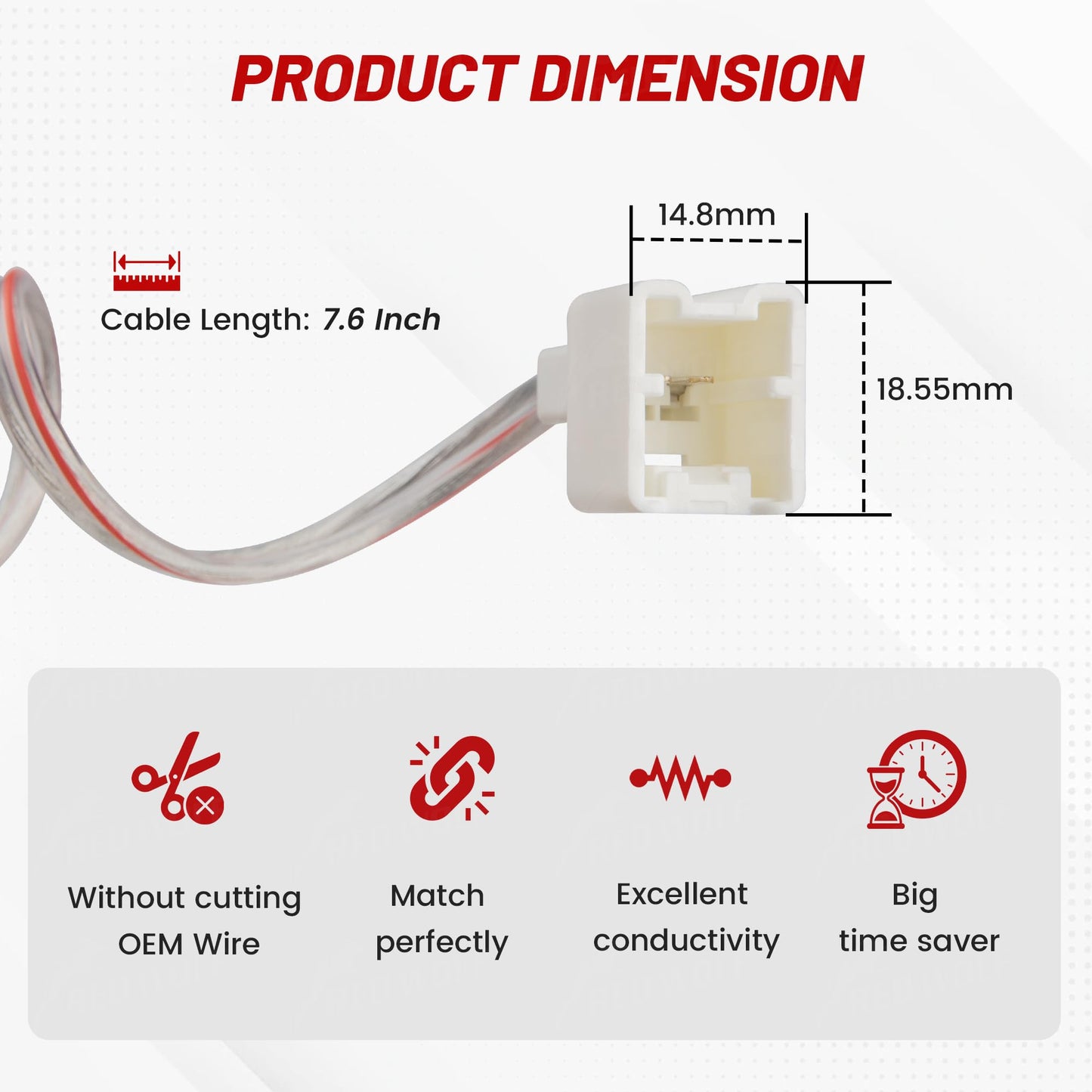 RED WOLF Car Door Speaker Wiring Harness Adapter Connector Plug Compatible with Nissan sentra Altima Rogue 2004-2019, Infiniti 2006-2018 Model 4PCS