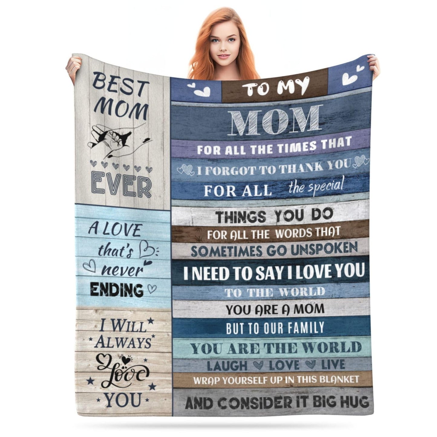 Mom Throw Blankets Mothers Gifts Anniversary for Birthday Gift Super Soft Flannel Blankets for Bed Couch 60'' x 50''