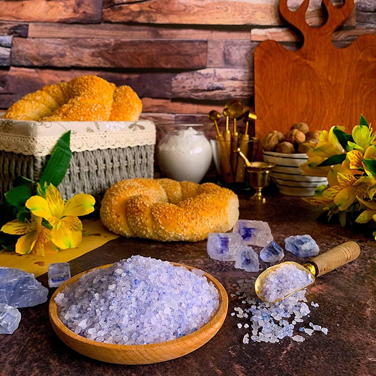 Ancient Blue Salt – Rare Mineral Treasure | High Potassium, Low Sodium, Pure & Unprocessed | Gourmet-Grade by Richure 100g (3.52 oz)