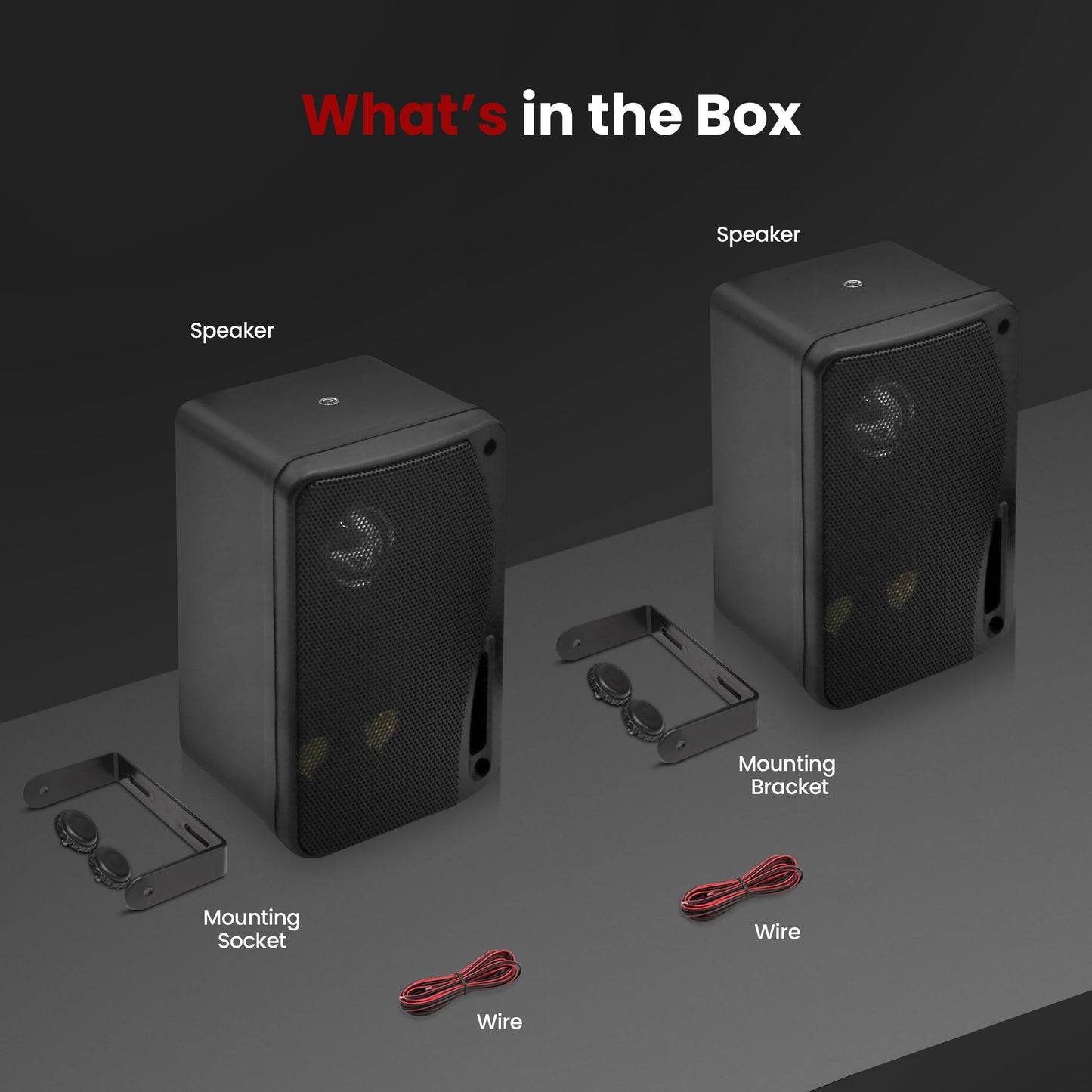 Pyle 3-way Mini Box Speaker System - 3.5 Inch 200 Watt Waterproof Marine Grade Mount Speakers - in a Heavy Duty ABS Enclosure Grill - Home, Boat, Poolside, Patio Indoor Outdoor Use (Black)