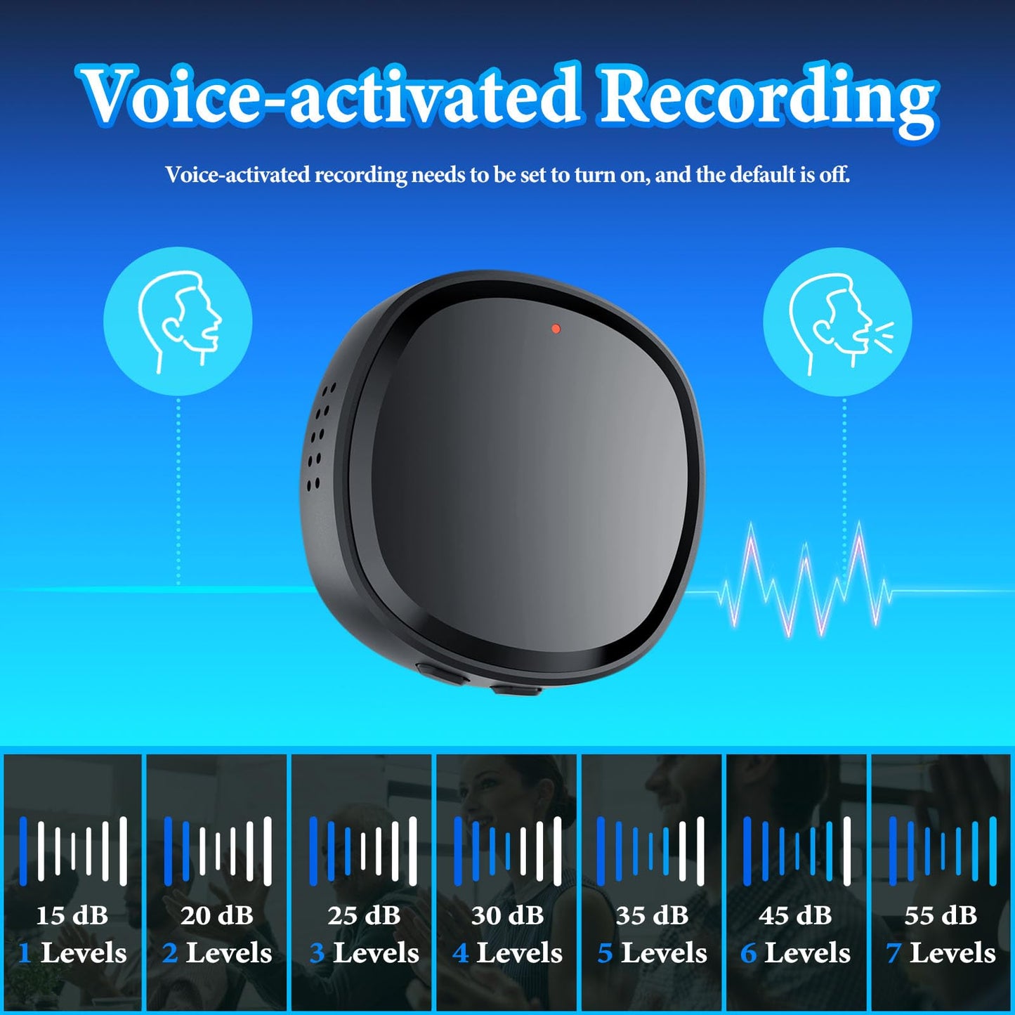 64GB Digital Voice Recorder with Playback, 3-in-1 Recording Devices with MP3 Music Player and USB Flash Drives, Portable Mini Tape Recorder Small Audio Recorder for Lectures Meetings Interviews