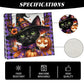 Pumpkins Bats Black Cat Halloween Table Runner 72 Inch Seasonal Fall Kitchen Dining Table Decorations for Home Party Decor