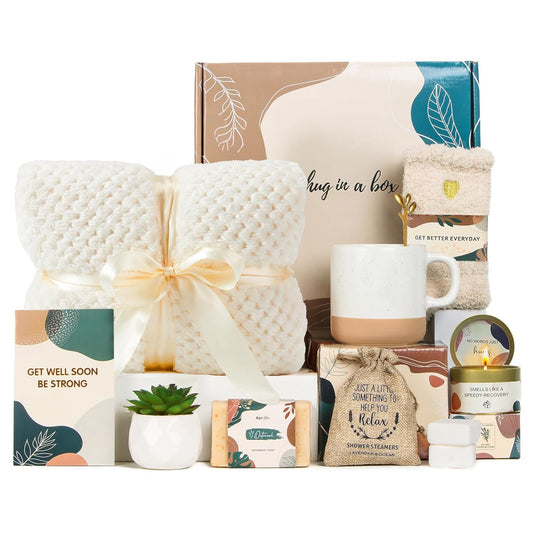Get Well Gifts for Women Feel Better Gifts Baskets for Women After Surgery Cancer Care Gifts for Friend Sick Chemo Care Package Encouraging Pamper Comfort Wellness Box For Her
