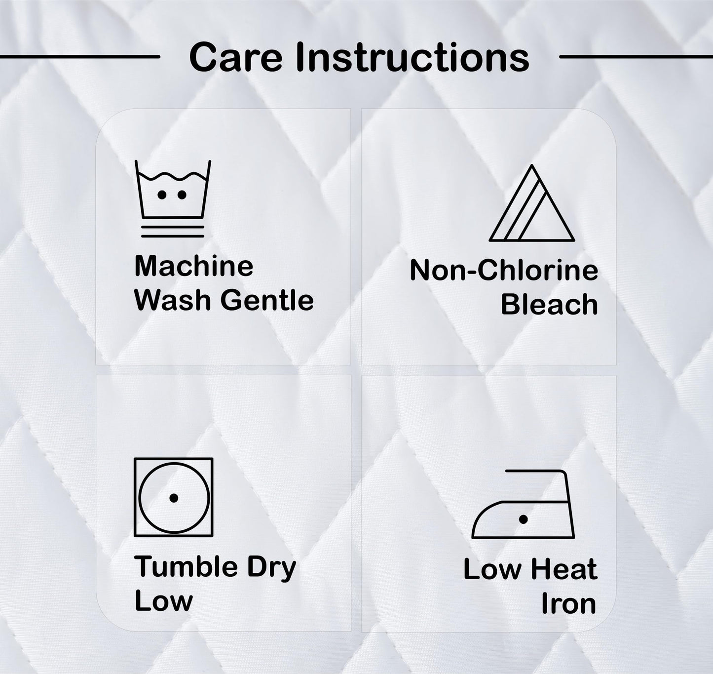 CASADEX 250TC Quilted Cotton Bed Pillow Cover – Adjustable Band, Breathable & Hypoallergenic Pillow Protector – Fits Standard, Queen, Memory Foam & Contour Pillows – No Zipper – White/Dark Gray