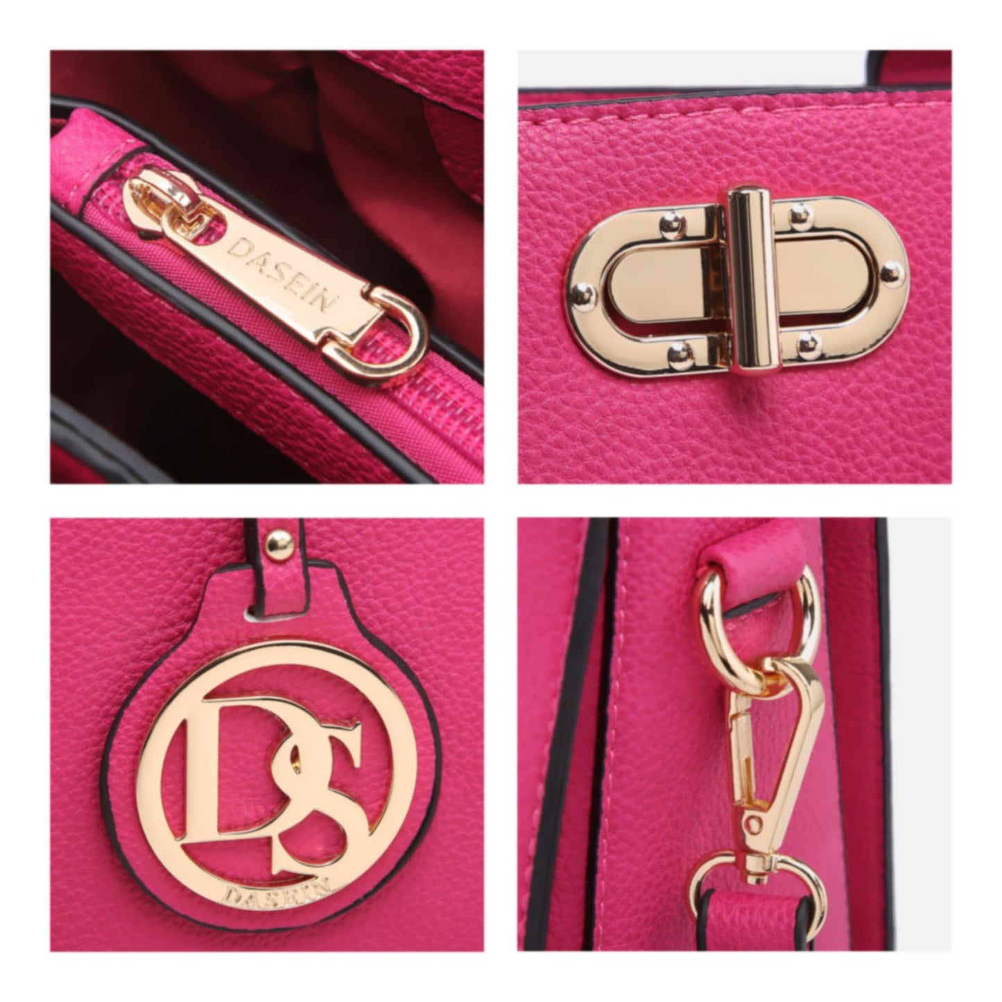 Dasein Women Handbags Purses Ladies Work Purse Satchel Tote Top Handle Shoulder Bags with Matching Clutch