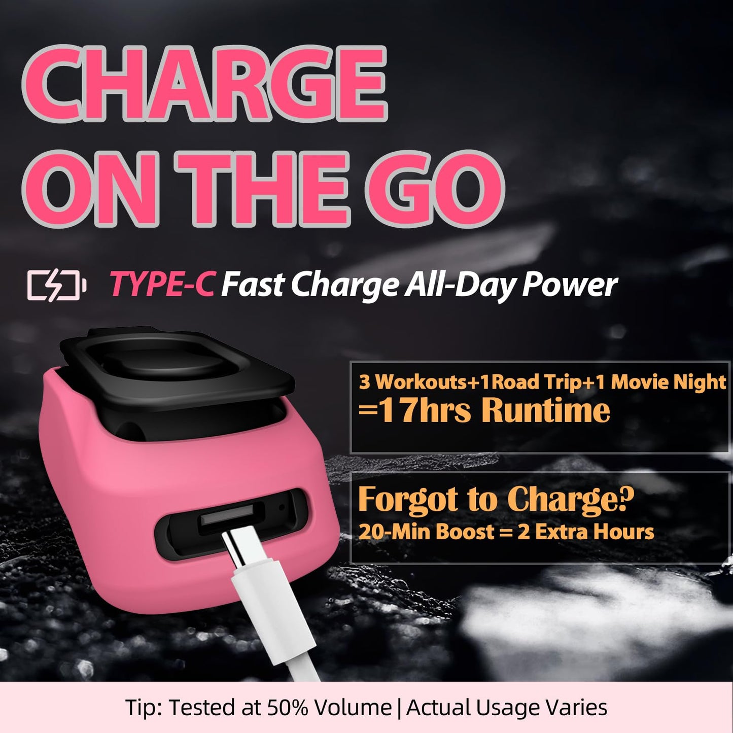 PROHEAR MC001 Wearable Bluetooth Speaker - 45g Portable Small Speaker with Magnetic Clip-On, IP66 Waterproof Certified, Built-in Mic, Voice Assistant for Hands Free Calls, Gifts for Women(Warm Pink)