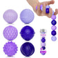 Silicone Magnetic Balls, Fidget Toys, 6-Pack Stress Relief Toys for Adults, Teens, Sensory Toy for Fingers Hands, Quiet Office Desk Toys with Textures, Magnet Fidget Fun Gift (Purple)