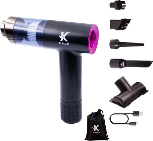 Handheld Car Vacuum Portable Cordless Cleaner, Dual Suction 7.5K & 12k Pa, Mini, Handheld, Small, Powerful, Portable | Blower, Inflator, Deflator & Dustbuster | for Car, Home, Kitchen & Office| Black