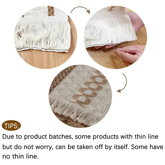 Set of 4 Farmhouse Burlap Placemats Rustic Woven Bohemian Placemats Cotton Linen Washable Place Mats for Wedding Home and Dining Christmas Table Decor