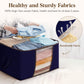 Lifewit 90L Large Storage Bags, 6 Pack Closet Organizers and Storage, Clothes Storage Bins with Lids, Foldable Storage Containers with Reinforced Handles for Clothing, Blanket, Bedding, Comforter Blue