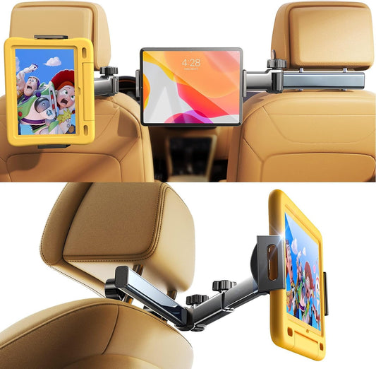 LISEN 3 in 1 Road Trip Essentials Car Camping for Kids Car Tv iPad Holder for Car Accessories Women Interior Tablet Holder Backseat Car Organizer Back Seat Headrest iPad Car Mount Fire Tablet