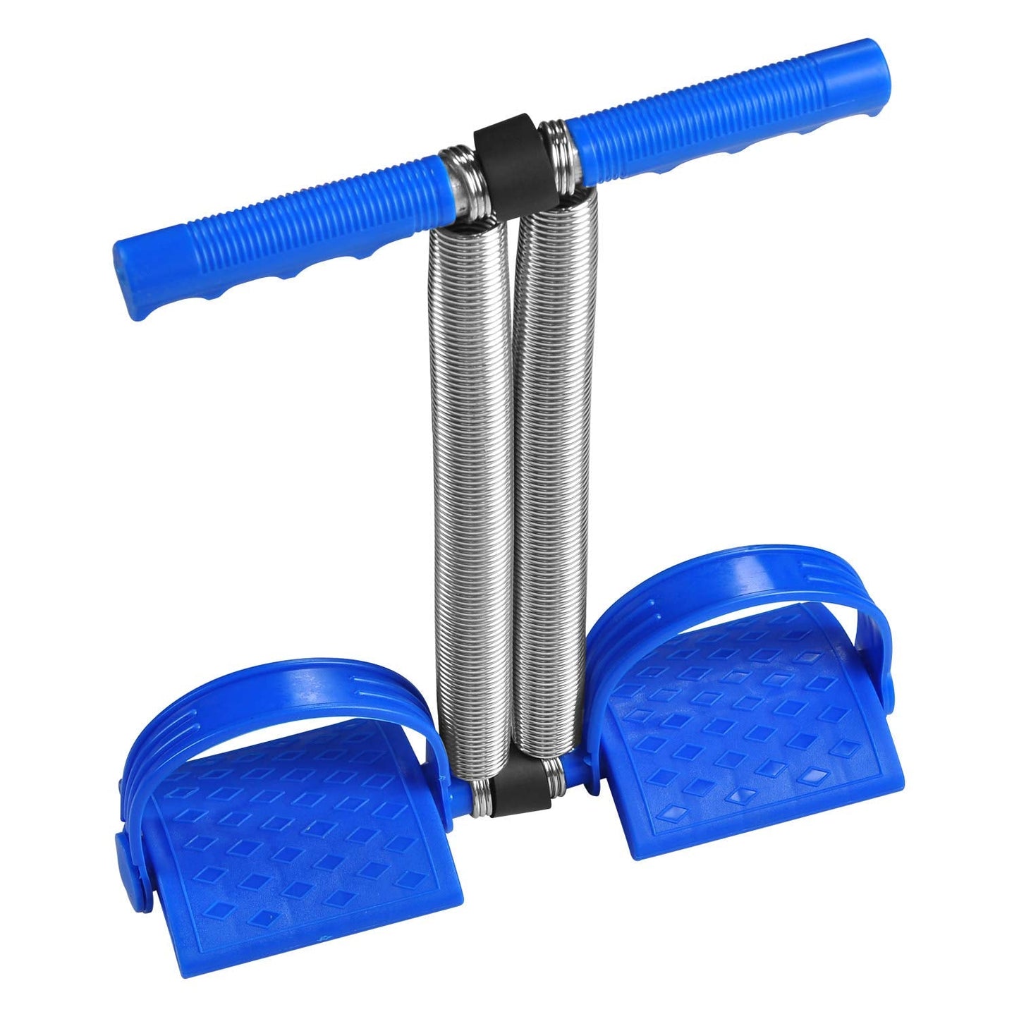 COVVY Elastic Sit Up Pull Rope, Dual Spring Tension Rope Advanced Version Fitness Equipment Pedal Resistance Band for Abdomen/Waist/Arm/Yoga Stretching Slimming Training - Blue