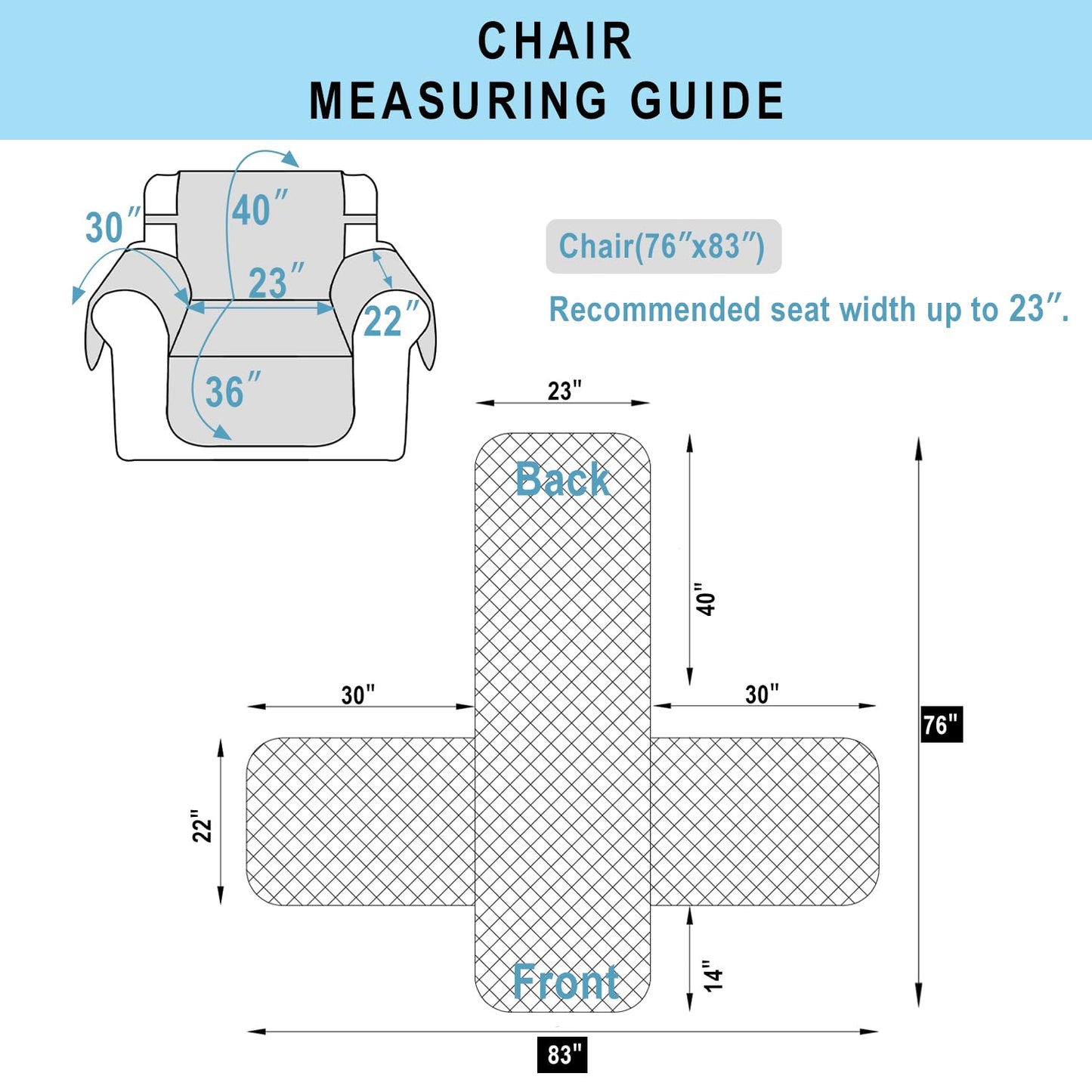 Luxshare Home Recliner Chair Covers Reversible Sofa Couch Cover for Pets Lazy Boy Furniture Protector(23''Chair,Chocolate/Beige)
