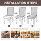 Genina Waterproof Dining Room Chair Covers Stretch Parsons Chair Slipcovers for Dining Room Kitchen Chair Protector Cover, Removable, Washable (4, Flower Pattern-Dark Gray)