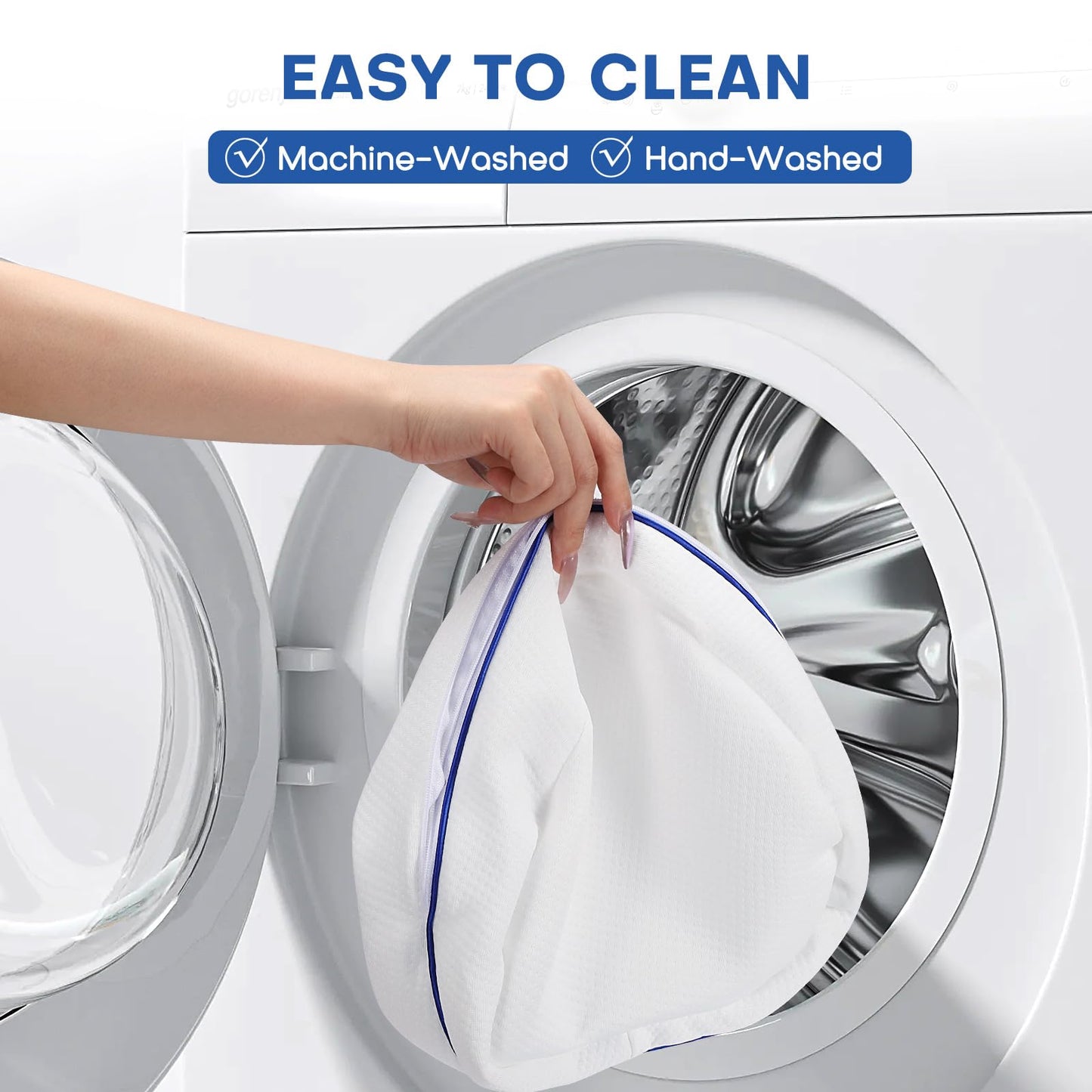 Noverlife 2 Pack Leg Pillow Covers for Contour Knee Pillow, Zippered Pillowcover ONLY, Replacement Pillow Cases for Memory Foam Knee Pillows Washable Pillowcases for Heart Shaped 10x9inch Leg Pillow