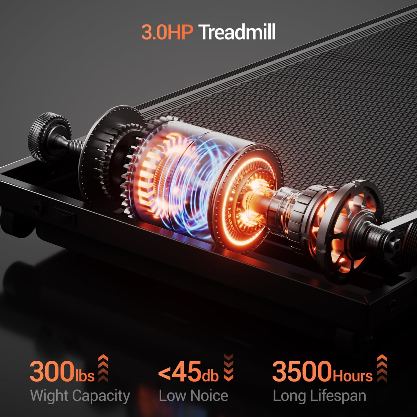 12% Incline Treadmill with Handle, 3-in-1 Portable Treadmills for Home and Office, Foldable Treadmills with 300 Lbs Weight Capacity, 3.0HP Quiet Walking Pad Treadmill, Three Touch Screen