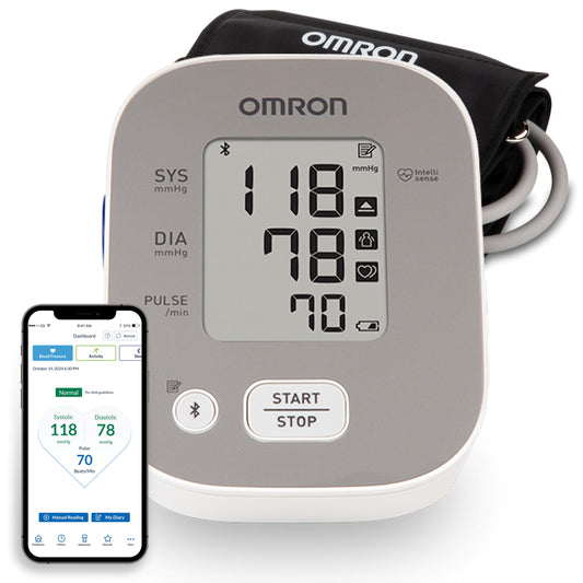 OMRON Bronze Upper Arm Blood Pressure Monitor - Clinically Validated Blood Pressure Arm Cuff - Use OMRON Connect App for Unlimited Free Measurements