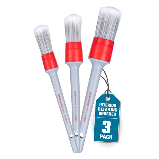 Chemical Guys ACC600 All In The Details Interior Detailing Brush Set (Great for Cars, Trucks, SUVs, RVs, & More)