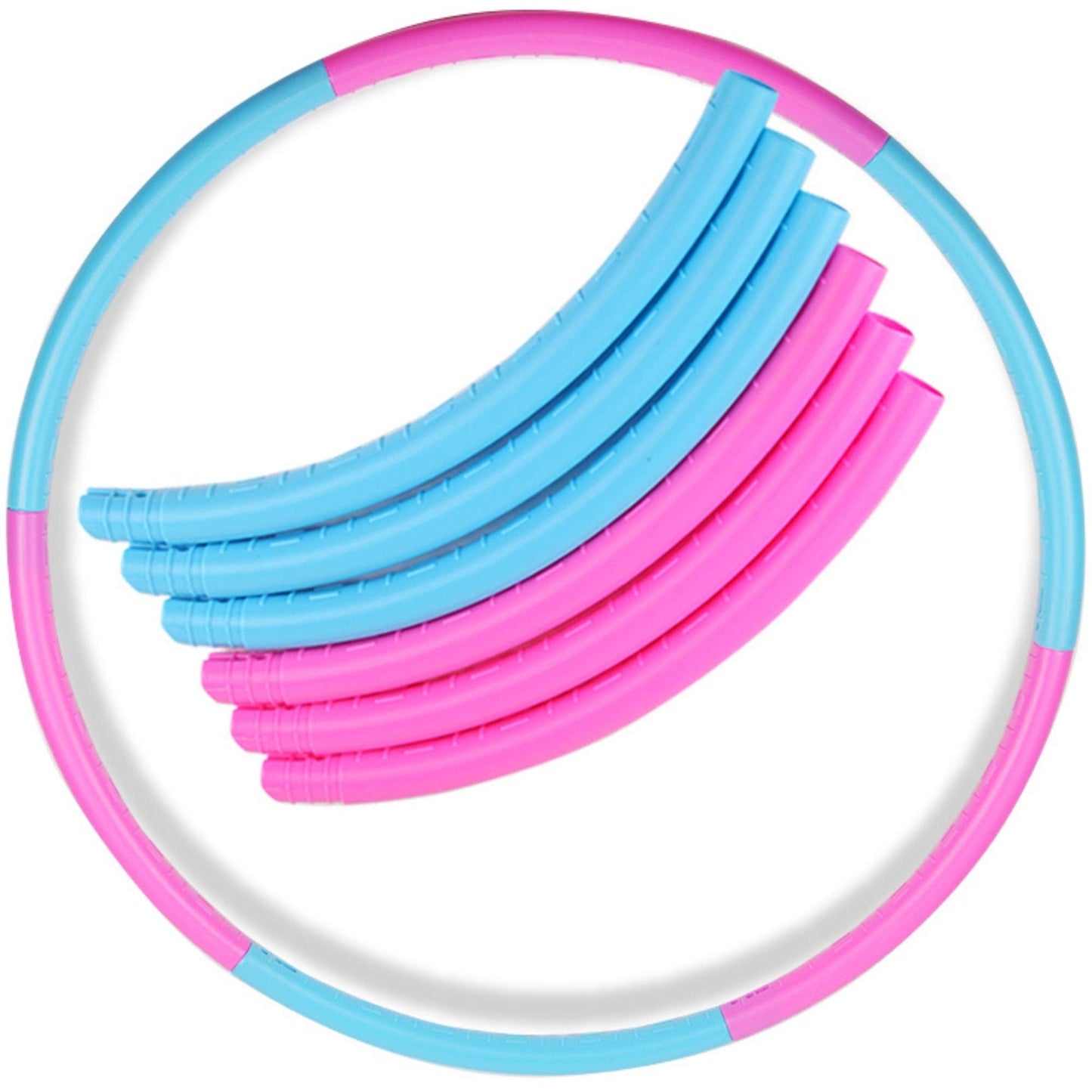 Blue Adjustable Jump Rope and Detachable Hula Hoop for Kids, Teens and Adults - Adjustable Jump Rope up to 9 Feet - Hoola Hoop Adjustable 24 Inches to 28 inches Diameter