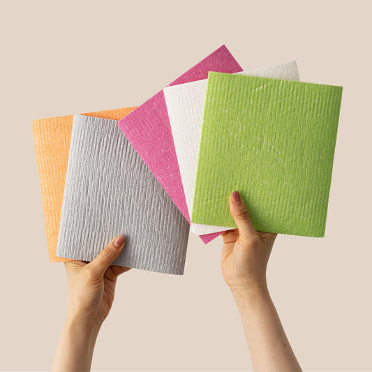 RECYCO Swedish Dishcloths for Kitchen | 6 Packs Forest Mushroom Washable Dish Rags | Cellulose Reusable Cleaning Paper Towels | Absorbent Counter Dish Cloth Sponge Kitchen Wipes, 8" L x 7" W