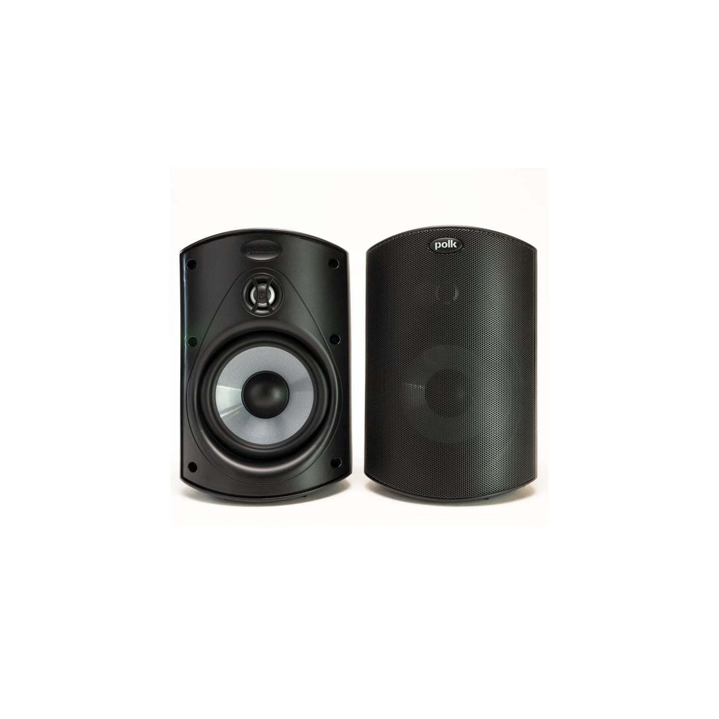 Polk Audio Atrium 4 Outdoor Speakers with Powerful Bass (Pair, Black), All-Weather Durability, Broad Sound Coverage, Speed-Lock Mounting System