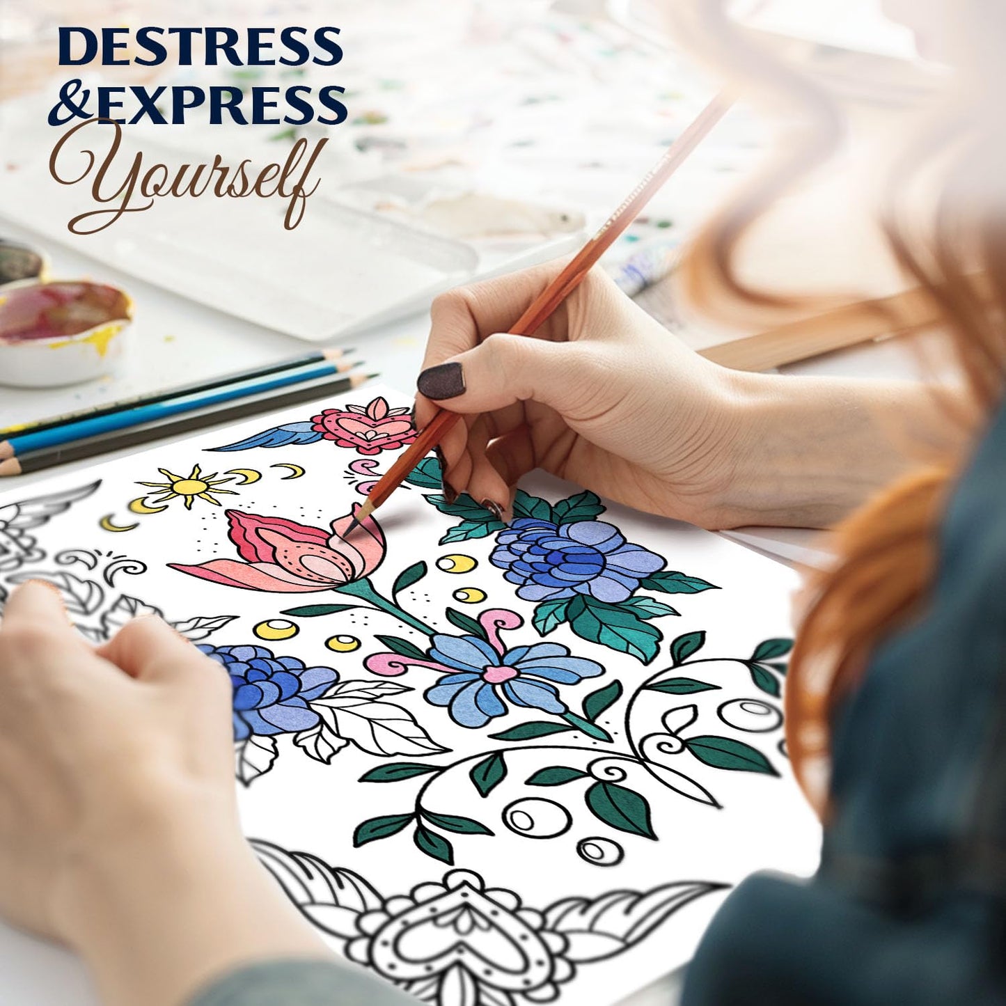 Mindfulness Spiral Bound Coloring Books for Adults Relaxation Thick Paper