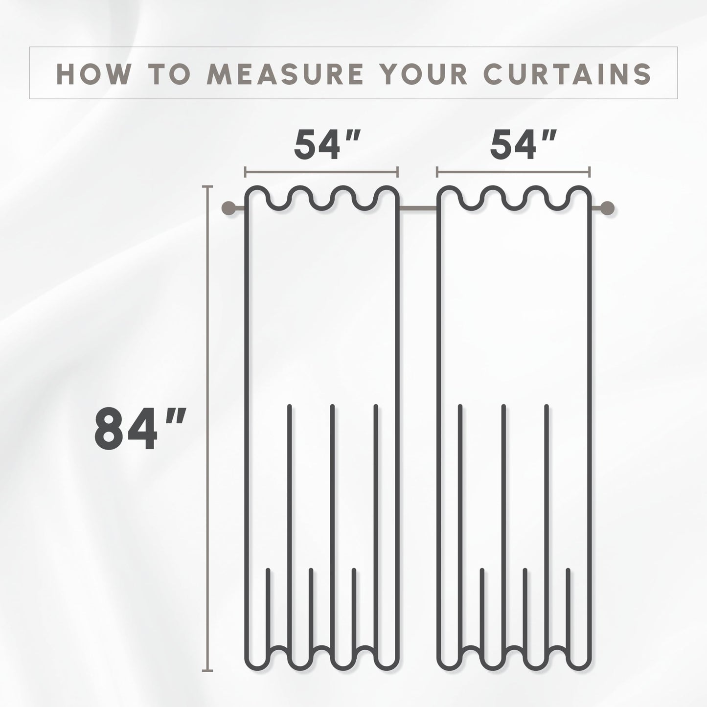 Elegant Comfort Luxury Curtain/Window Panel Set with Attached Valance and Backing 54" X 84 inch (Set of 2), Beige