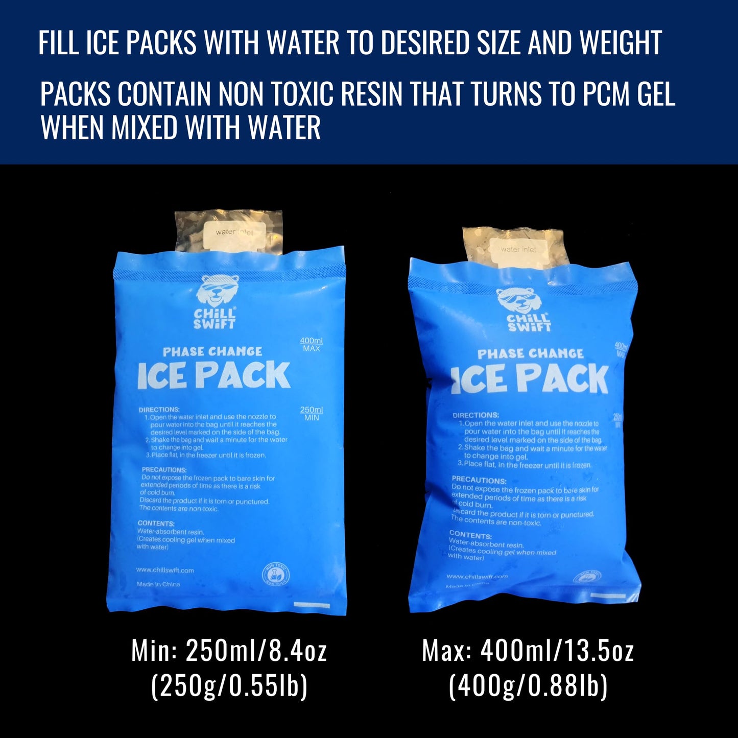 CHILLSWIFT Cooling Vest for Men & Women - Adjustable Lightweight Ice Vest, S-XXL, Includes 8 Ice Packs, Ideal for Motorcycle, MS, Mascots & Outdoor Stay Cool Activities