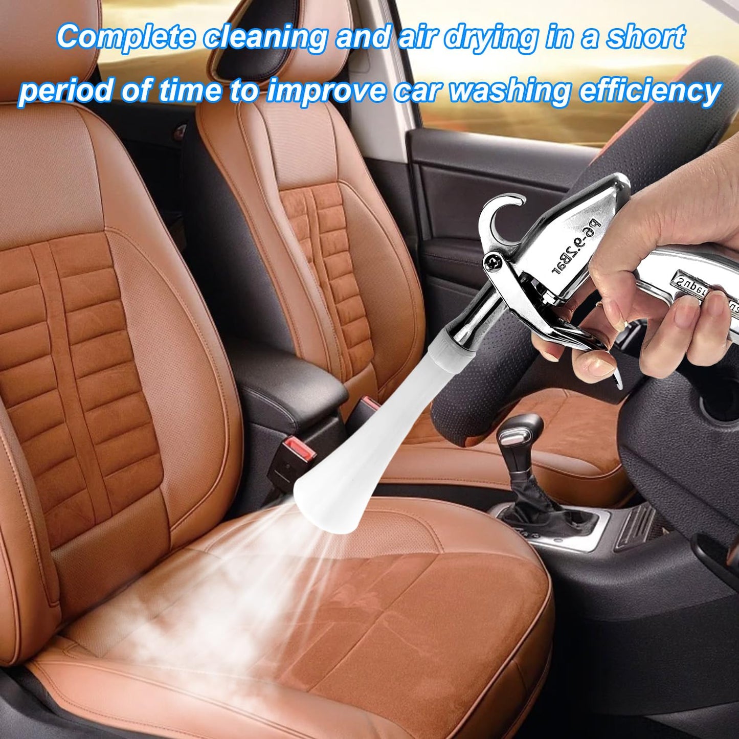 QZQUFJ Air Compressor for Car Detailing Detailing Tool, High Pressure Air Gun Dry Cleaning Tool Kit, Air Gun, Car Clean Gun, Cleaning Gun, for Car Dry Cleaning