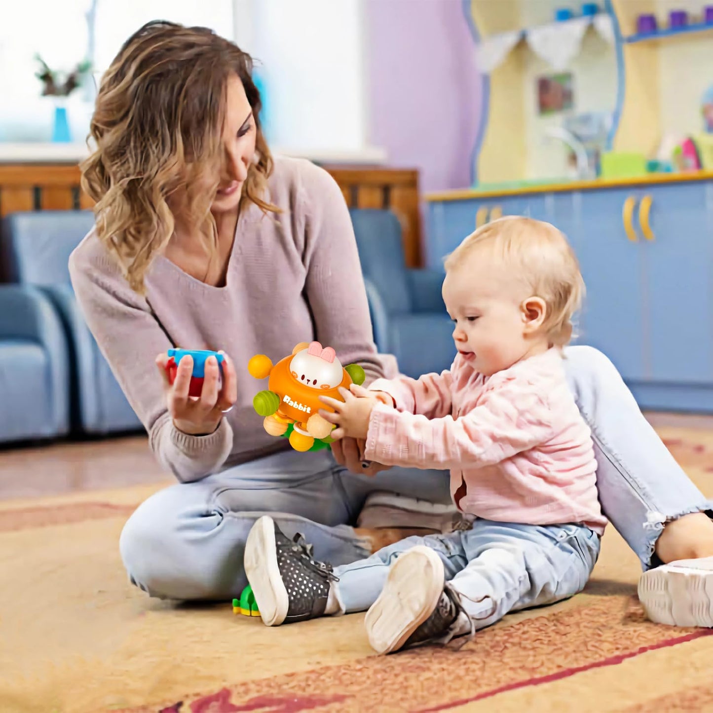 Baby Teething Toys, Baby Teethers Montessori Sensory Toys for 0-6 6-12 Months, Gifts for Newborn Infant Boys Girls 0 3 6 9 12 18 Months 1 One Year Old Toys, Baby Rattle Chew Toys