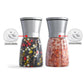 Ebaco Salt and Pepper Grinder Set - Refillable Grinder Adjustable Coarseness of Pepper Salt Spice Stainless Steel Mills Glass 6oz（2 Pack）