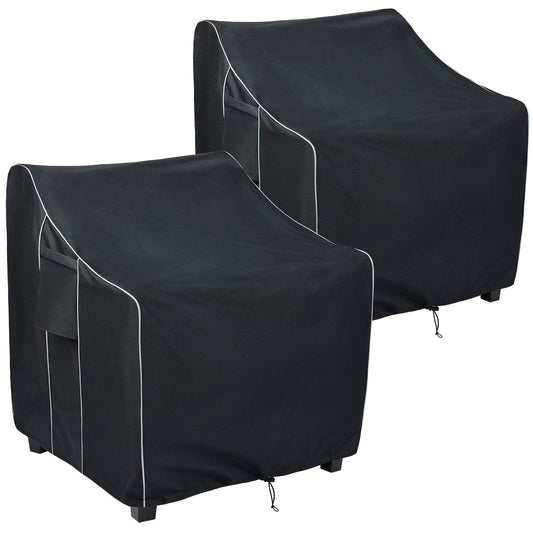 FORSPARK Patio Chair Cover 2 Pack - Heavy Duty Waterproof Outdoor Furniture Covers, Fits 36W x 37D x 36H Inches