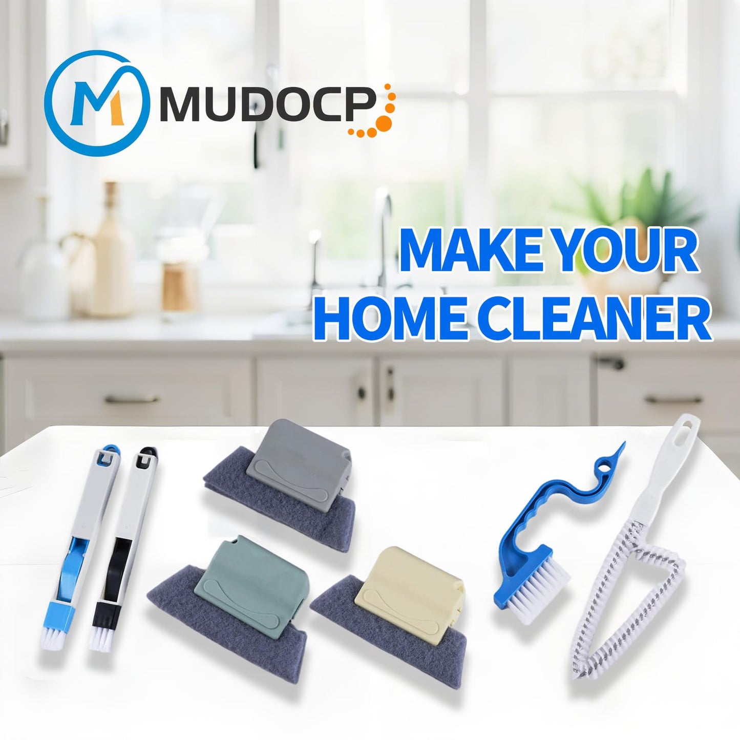 Window Groove Cleaning Brush, 13 PCS Hand-held Magic Window Track Cleaning Tools, Window or Sliding Door Track Cleaner for Sliding Door, Sill, Tile Lines, Shutter, Car Vents, Keyboard, Small Clean Kit