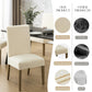 MOSAYT 100% Waterproof Dining Room Chair Covers Set of 4, Super Fit Stretch Jacquard Parson Chairs Slipcovers Removable Washable Chair Seat Protectors for Home, Kitchen, Banquet (Beige)