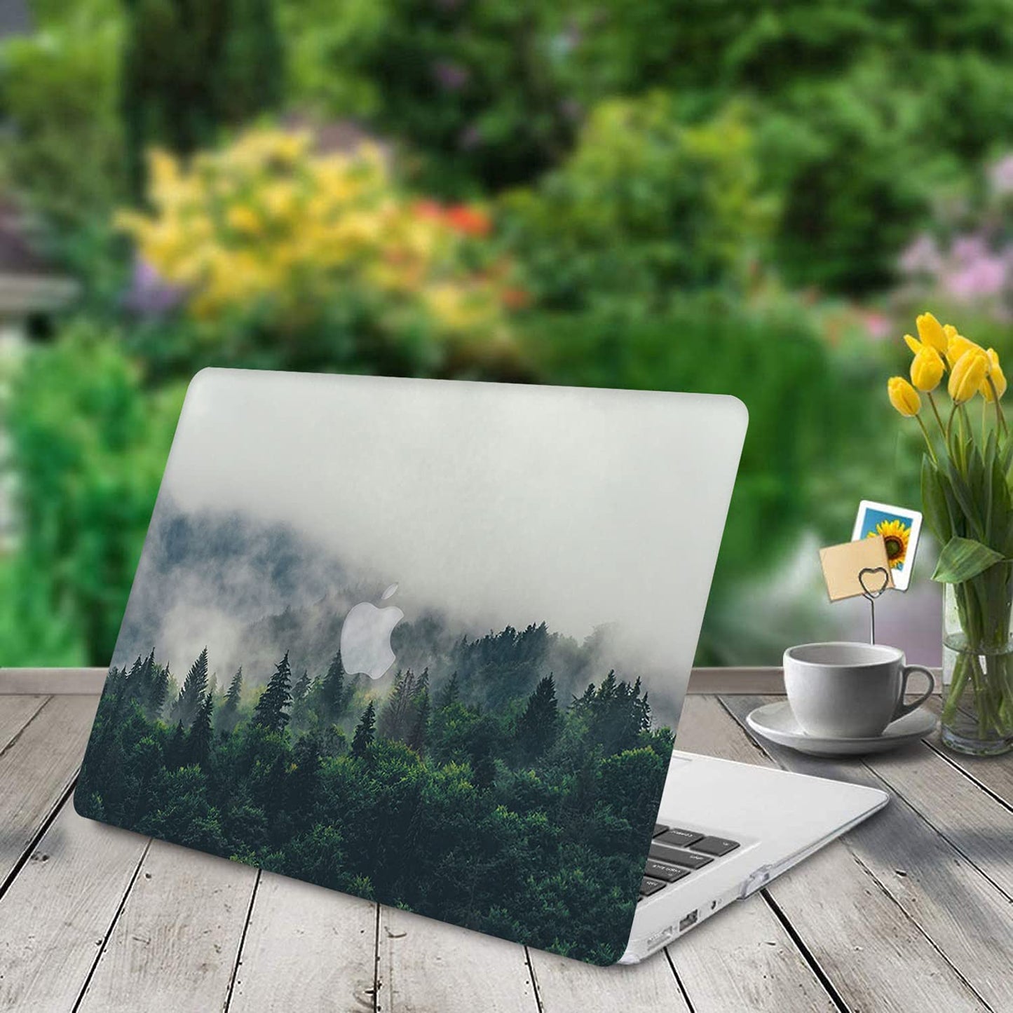 Case Compatible with MacBook Pro 13 Inch 2015 2014 2013 2012 Model A1502 & A1425, Plastic Hard Shell Protective Case & Keyboard Cover for Mac Pro 13 with Retina Display - Forest