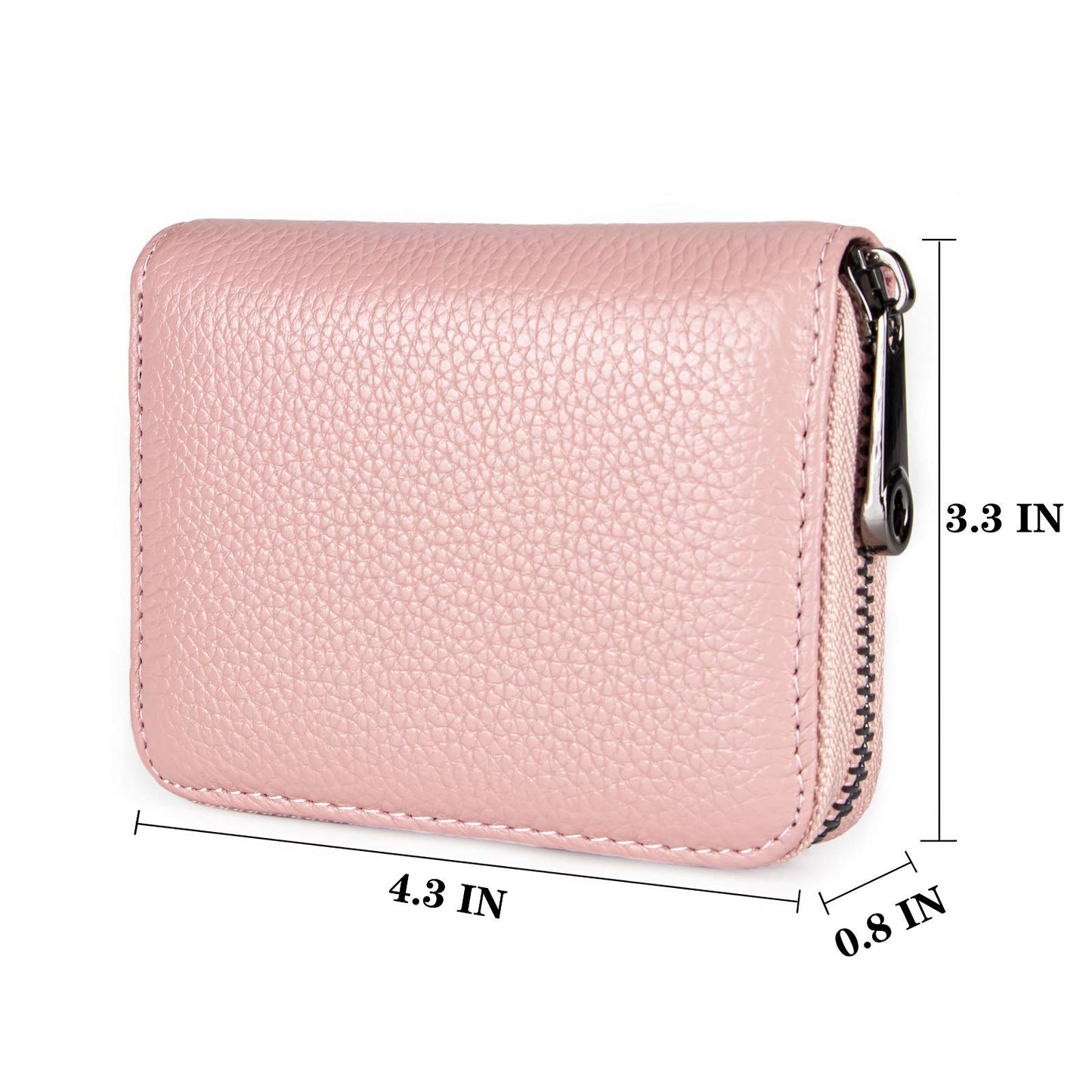 Aiyo Fashion Genuine Leather Credit Card Holder Wallet RFID Blocking Secure Card Case ID Case Organizer Zipper Wallet