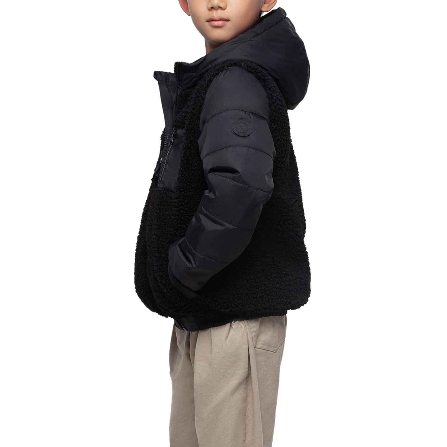 Rokka&Rolla Boys' Water-Resistant Sherpa Puffer Jacket