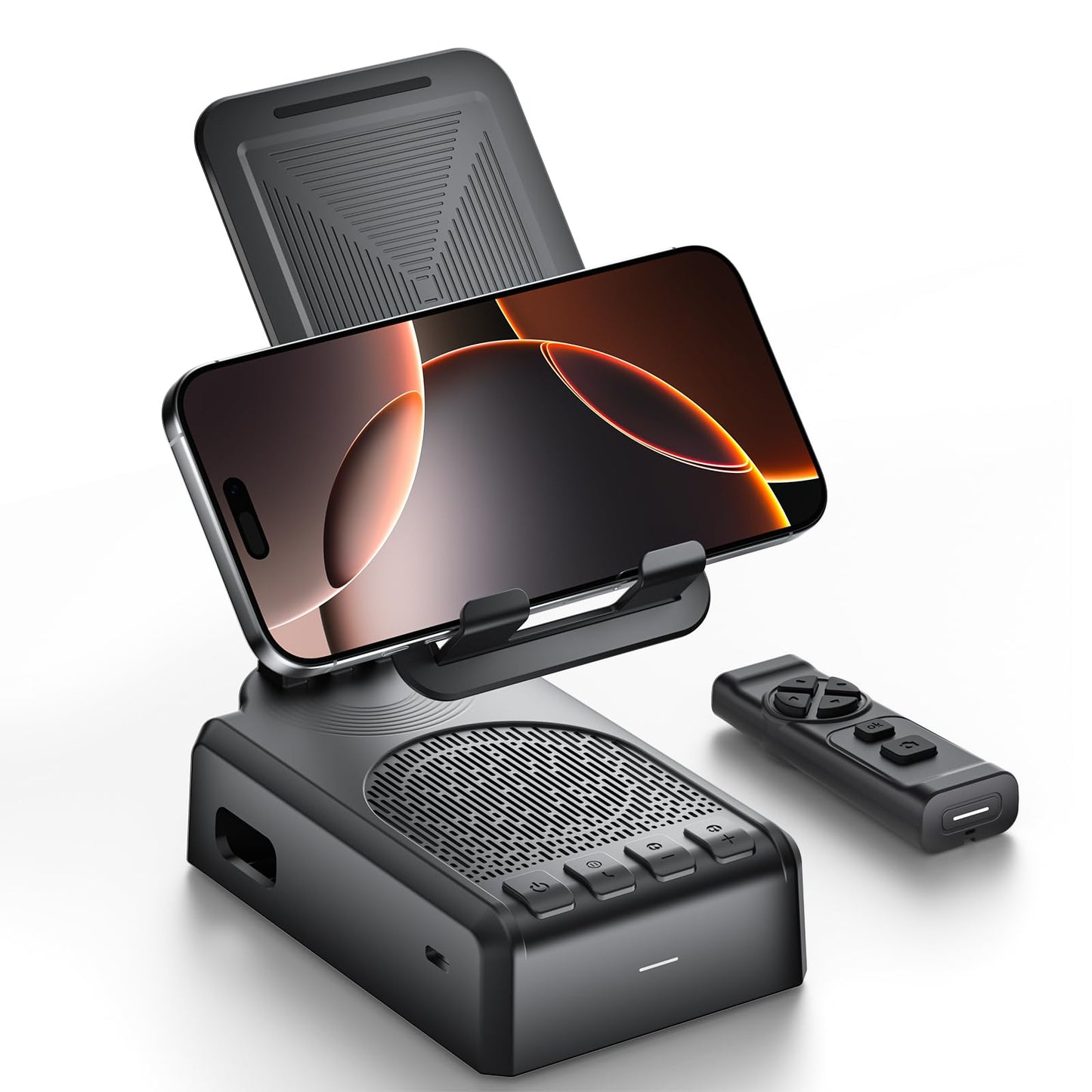 Cell Phone Stand with Bluetooth Speaker and Remote Control(Video Control/Camera Control),Portable Bluetooth Speaker for Home and Outdoors,All Day Playtime,Compatible with iOS/Android,Birthday Gift