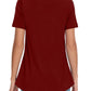 MUSE SHOW Women's 2025 Summer Tops Short Sleeve Tunic Shirts Casual Comfy Blouse Wine Red M