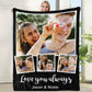 Custom Blanket with Picture, Personalized Throw Blanket, Customized Photo Blanket, Couple Gifts for Boyfriend Girlfriend, Personalized Gifts for Wife Husband, Birthday Valentines