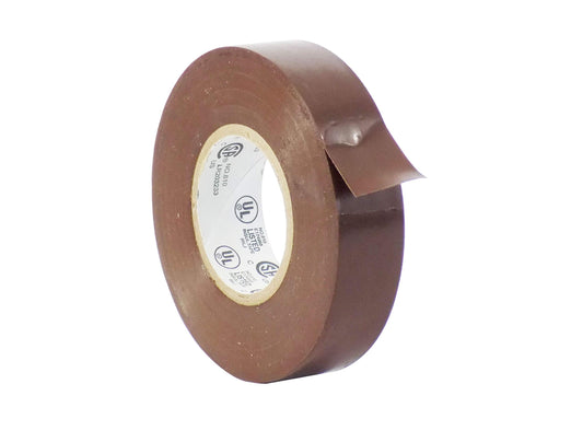 WOD ETC766 Professional Grade General Purpose Brown Electrical Tape UL/CSA Listed core. Vinyl Rubber Adhesive Electrical Tape: 3/4inch X 66ft. - Use at No More Than 600V & 176F (Pack of 1)