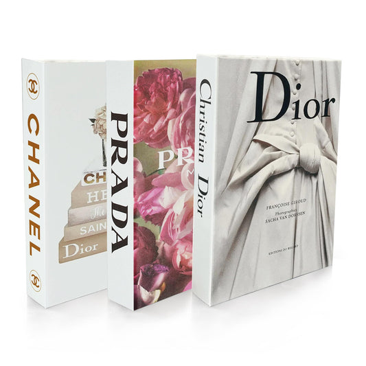 Coffee Table Decorative Books For Home Decor, Fake Books For Decoration, Aesthetic Bookshelf Decor for Living Room Office Bedroom, 3 Piece.