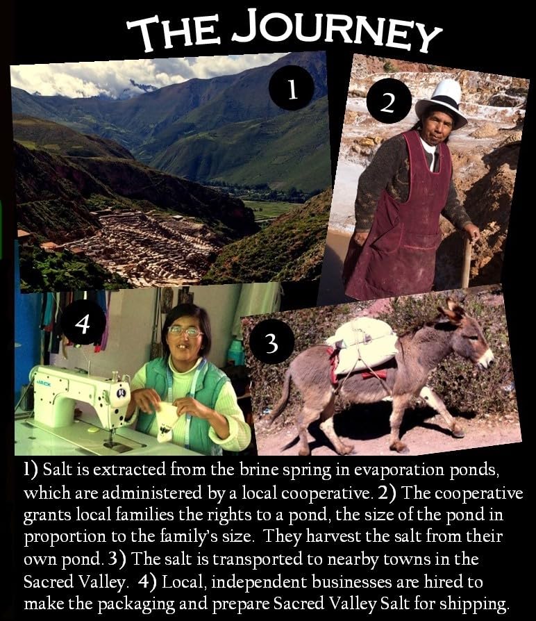 SACRED VALLEY SALT from Maras, Peru - Small Grain Finishing Salt - 4 Pound Bulk Bag