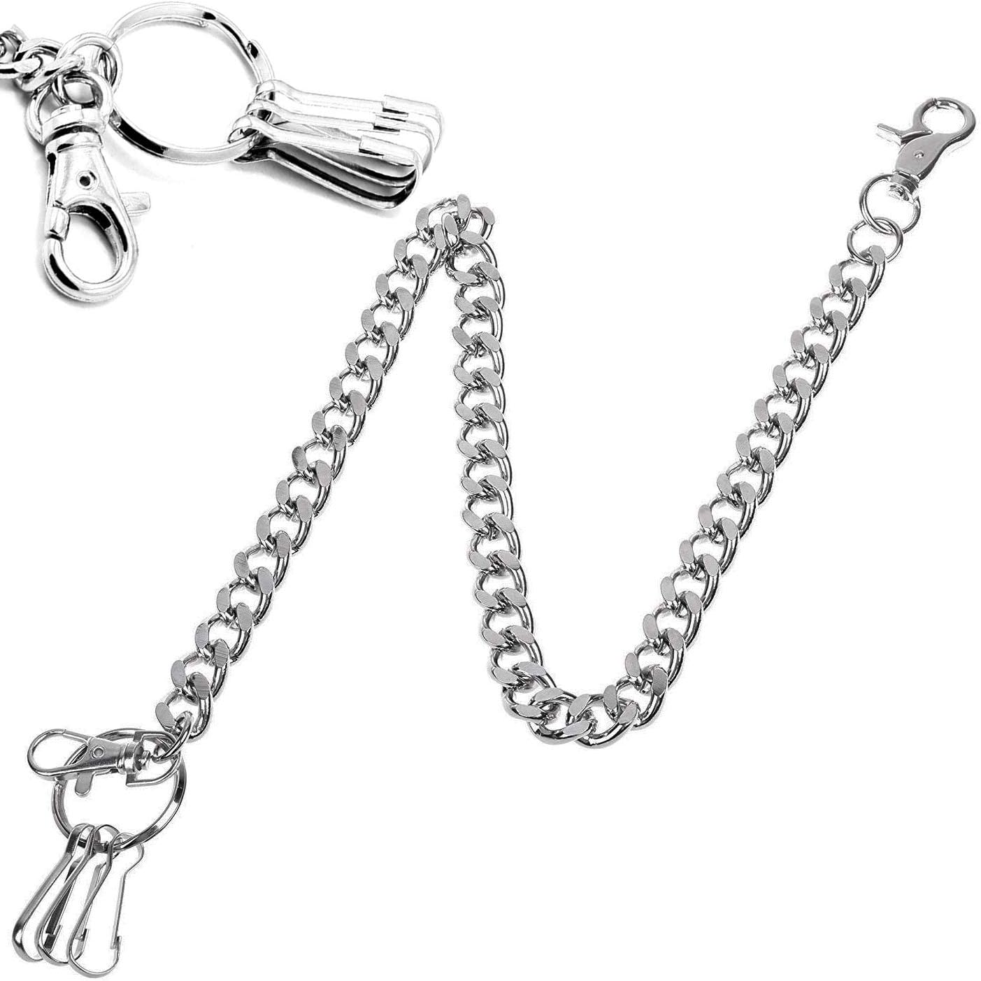 Keychain Heavy Duty Wallet Chain 23 Inch Pocket Key chain with Lobster Clasp and Keyrings for Keys and Wallets