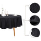 Ascoza 2pack 108 Inch Black Round Tablecloth in Polyester Fabric for Wedding/Banquet/Restaurant/Parties