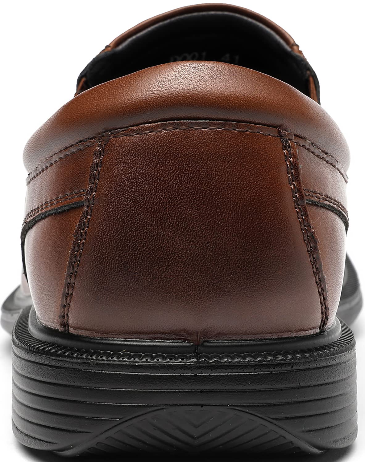 SVNKE Men's Casual Slip-on Loafers Stretch Shoes Square Toe Wedding Dress Shoes Luxury Bussiness Office Shoes Brown 10