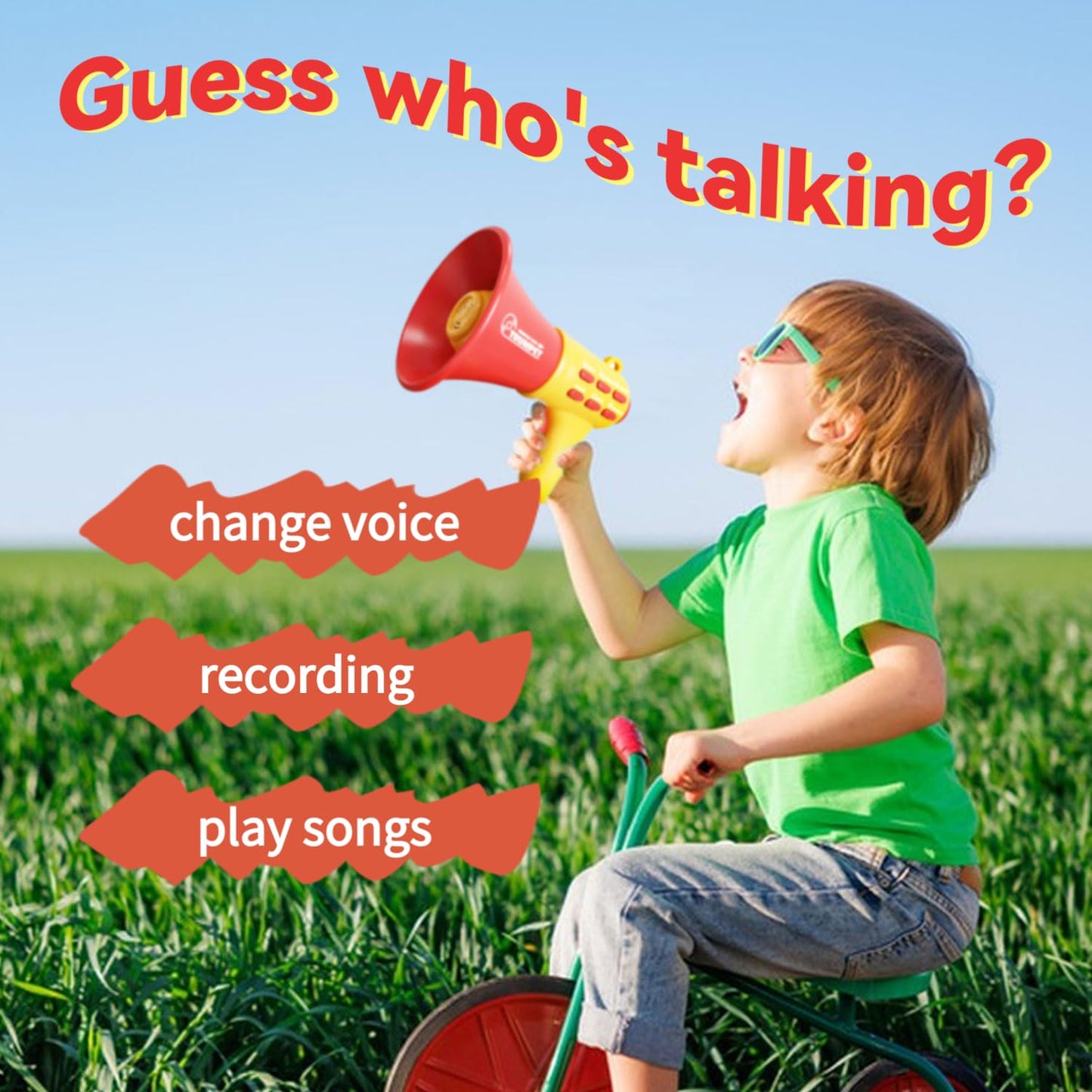 Voice Changer for Kids, Megaphone for Kids, Voice Changing Device Recorder for Boys & Girls Ages 3+ Years Old and Up Birthday Gifts Noisy Toys Kids Voice Changer Toy for Boys and Girls